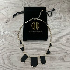 House of Harlow 1960 Black and Gold Statement Necklace